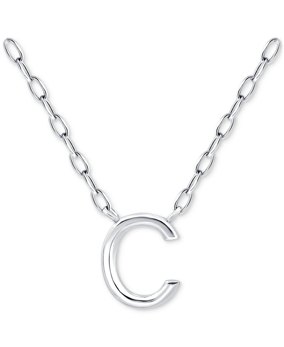 Giani Bernini Initial C Pendant Necklace In Sterling Silver, 16" + 2" Extender, Created For Macy's In Silver