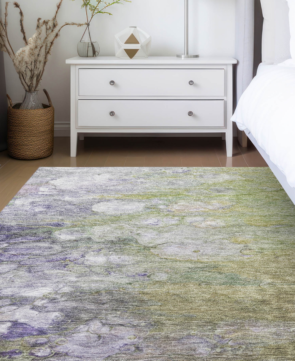 Dalyn Trevi Washable Tv7 2'3"x7'6" Runner Area Rug In Sage