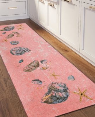 Seabreeze Washable SZ9 2'3x7'6 Runner Area Rug