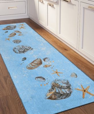 Seabreeze Washable SZ9 2'3x7'6 Runner Area Rug