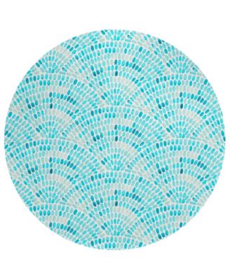 Seabreeze Washable SZ7 8'x8' Round Area Rug