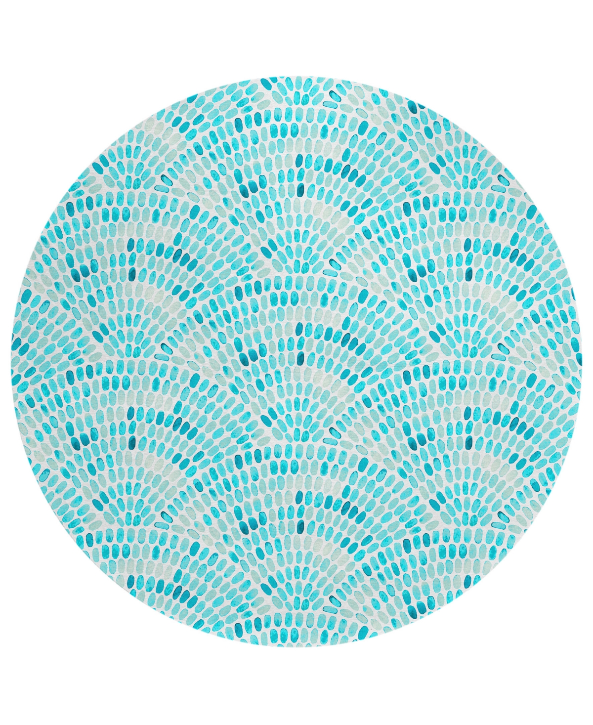 Dalyn Seabreeze Sz7 8'x8' Round Area Rug In Teal