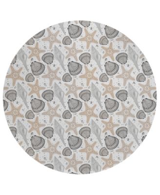Seabreeze Washable SZ4 8'x8' Round Area Rug