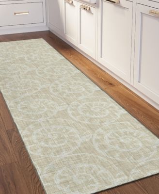 Seabreeze Washable SZ11 2'3x7'6 Runner Area Rug