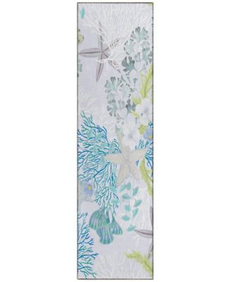 Seabreeze Washable SZ1 2'3x7'6 Runner Area Rug