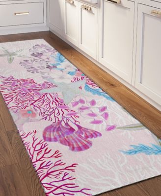 Seabreeze Washable SZ1 2'3x7'6 Runner Area Rug