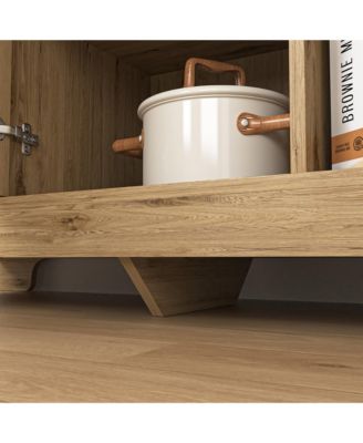 Premium Woven Wood Armoire with Ample Storage and Solid Stability