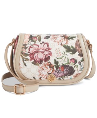 Giani Bernini - Floral Saffiano Small Saddle Crossbody