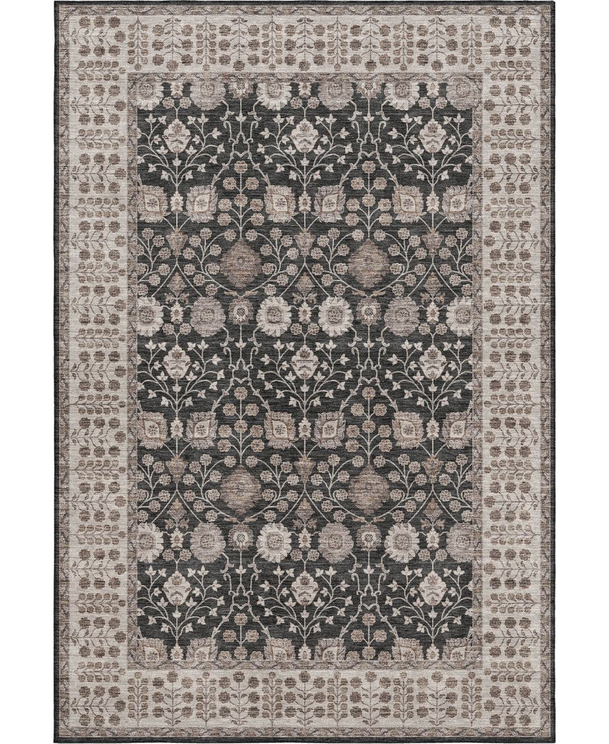 Dalyn Hatay Washable Hy8 5'x7'6"area Rug In Black