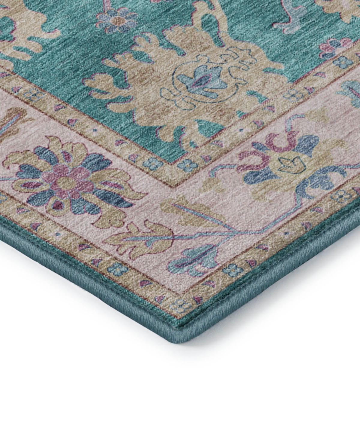 Dalyn Hatay Washable Hy7 8'x10' Area Rug In Teal