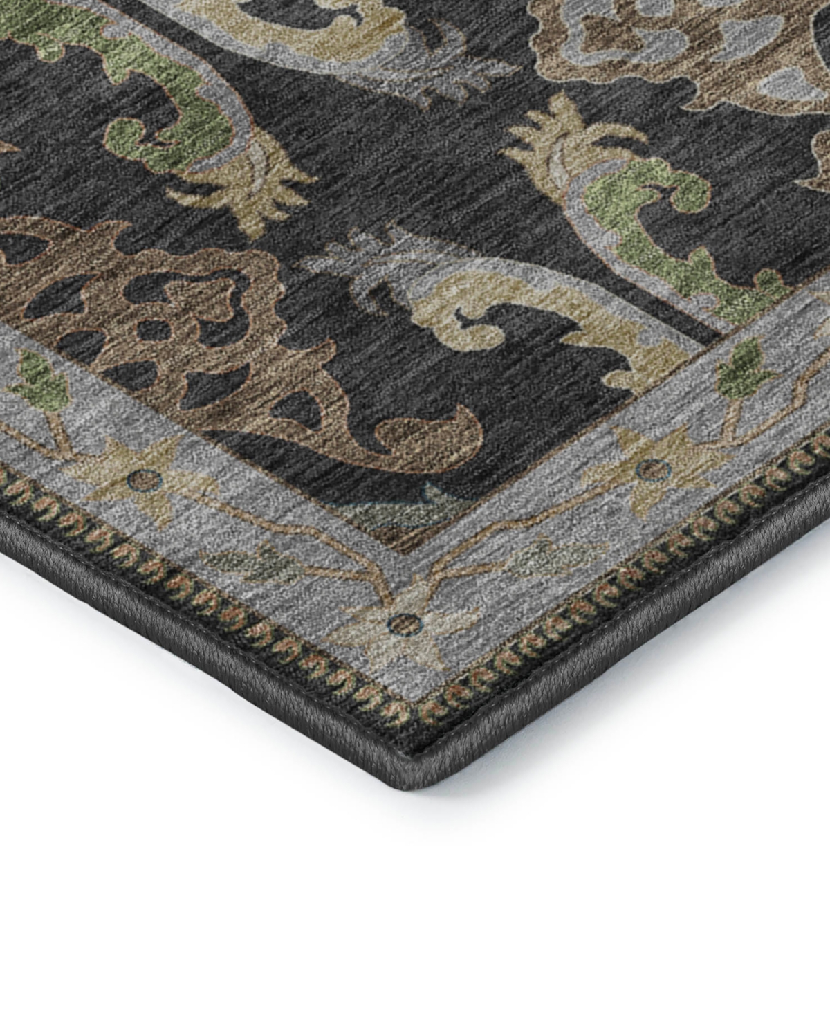 Dalyn Hatay Washable Hy6 3'x5' Area Rug In Black