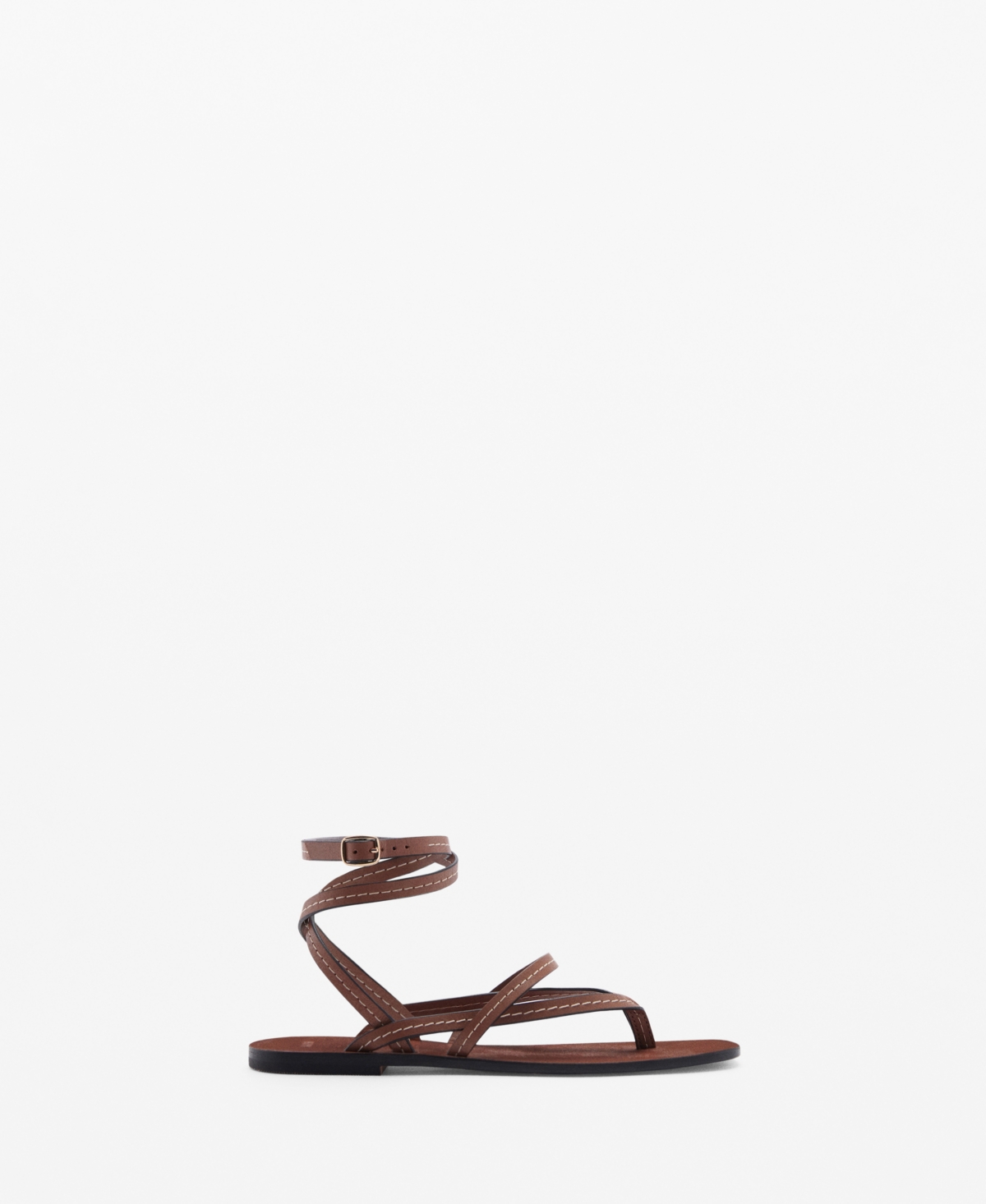 Mango Women'sStraps Sandals - Leather