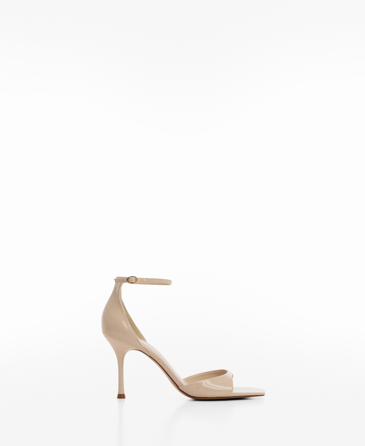 Mango Women's Patent Leather Effect Heeled Sandals