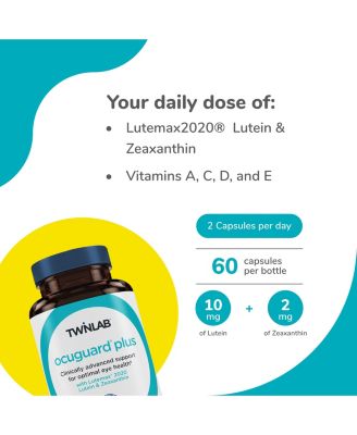 Ocuguard Plus - Eye Supplement with Zinc, Vitamin A, Vitamin C, and Vitamin D - 60 Veggie Capsules