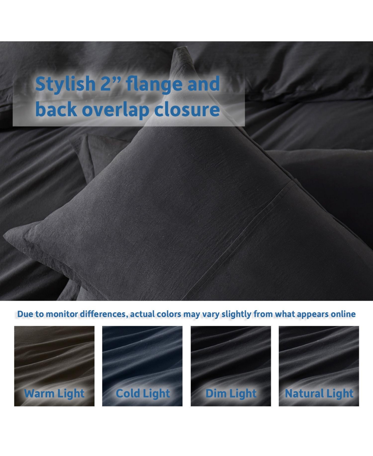 Clara Clark Super Soft Prewashed 3 Piece Duvet Cover Set - Zipper Closure (comforter not included)