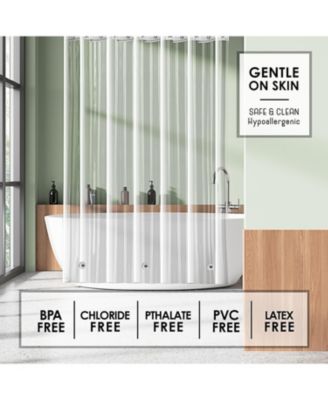 Heavy Duty 5G Thick, Soap & Scum Resistant Shower Curtain Liner, 72” L x 72” W