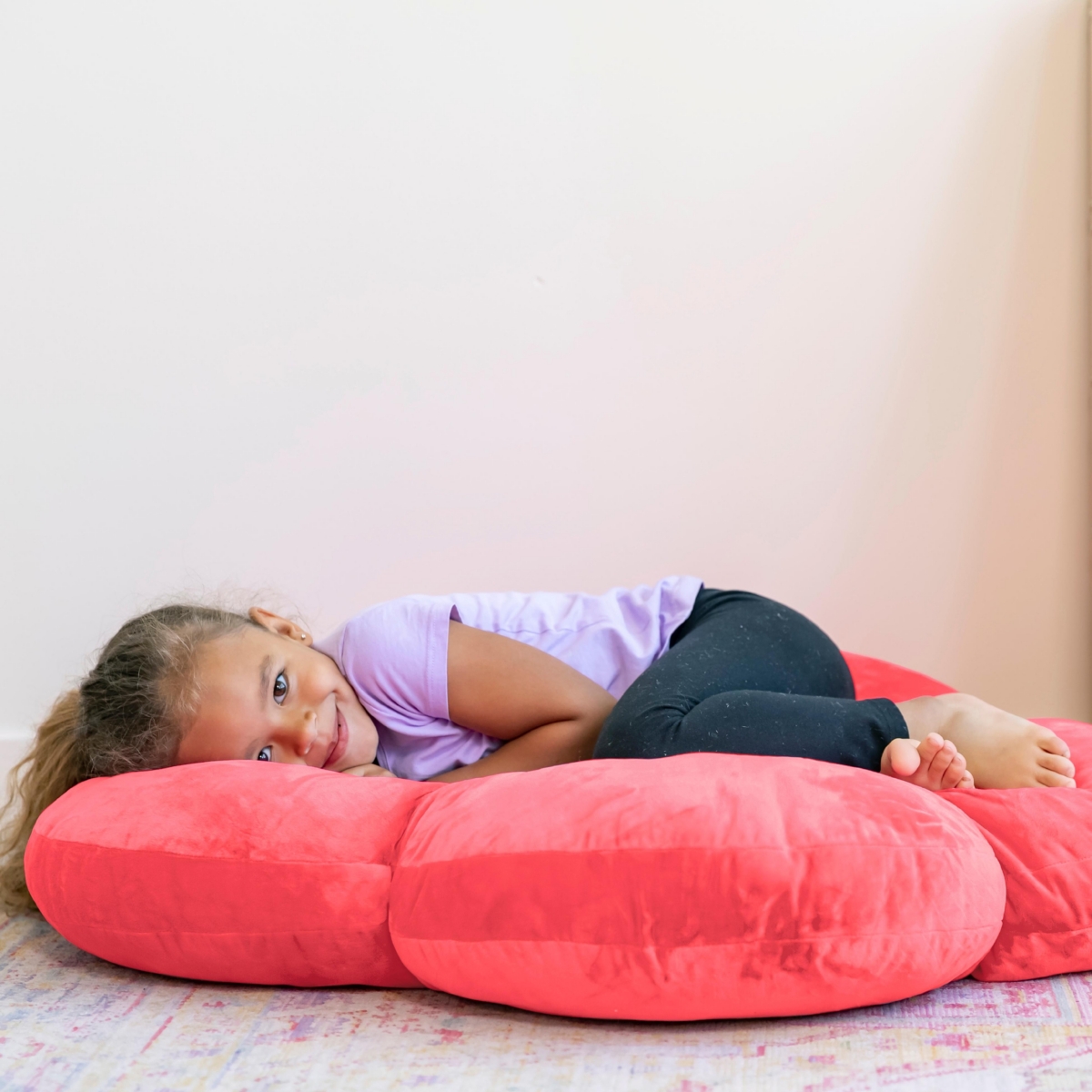 ECR4Kids SoftZone Flower Floor Pillow,- Bright pink