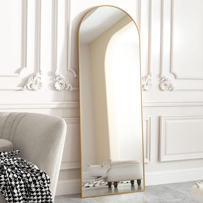 21x64 Arched Full Length Mirror Gold Frame - Stylish Decor
