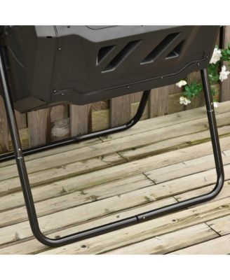 Effortless Dual-Chamber Compost Tumbler for Continuous Composting