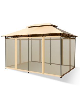 10 Feet x 13 Feet Tent Canopy Shelter with Removable Netting Sidewall