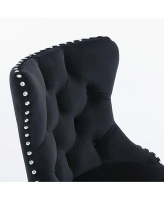 Adjustable Swivel Velvet Bar Stools, Set of 2