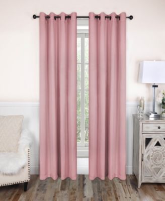 Solid Semi Blackout Grommet Room Darkening Curtain Panels, Set of 2