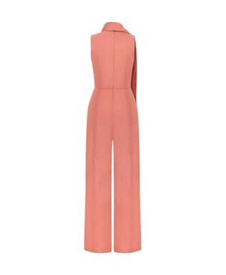 Women's Shawl Collar Detailed Jumpsuit