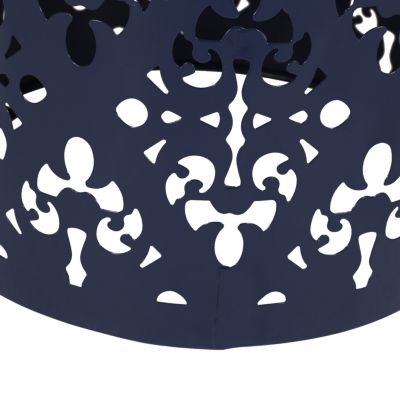 Modern Iron Cut Side Table with Cylindrical Design