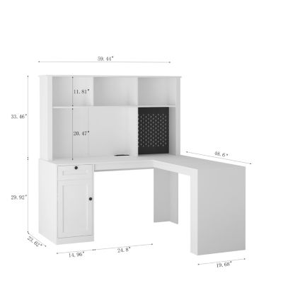 2-in-1 Space-Saving L-Shaped Corner Desk with Ample Storage