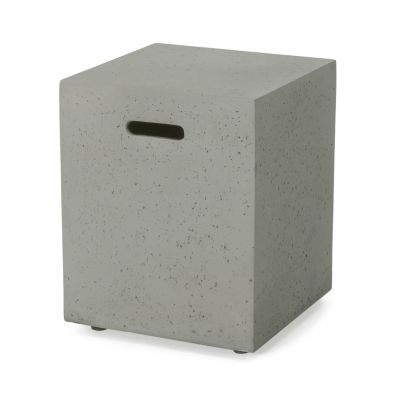 Modern Concrete Tank Holder Side Table Chic, Durable, Multi-Purpose