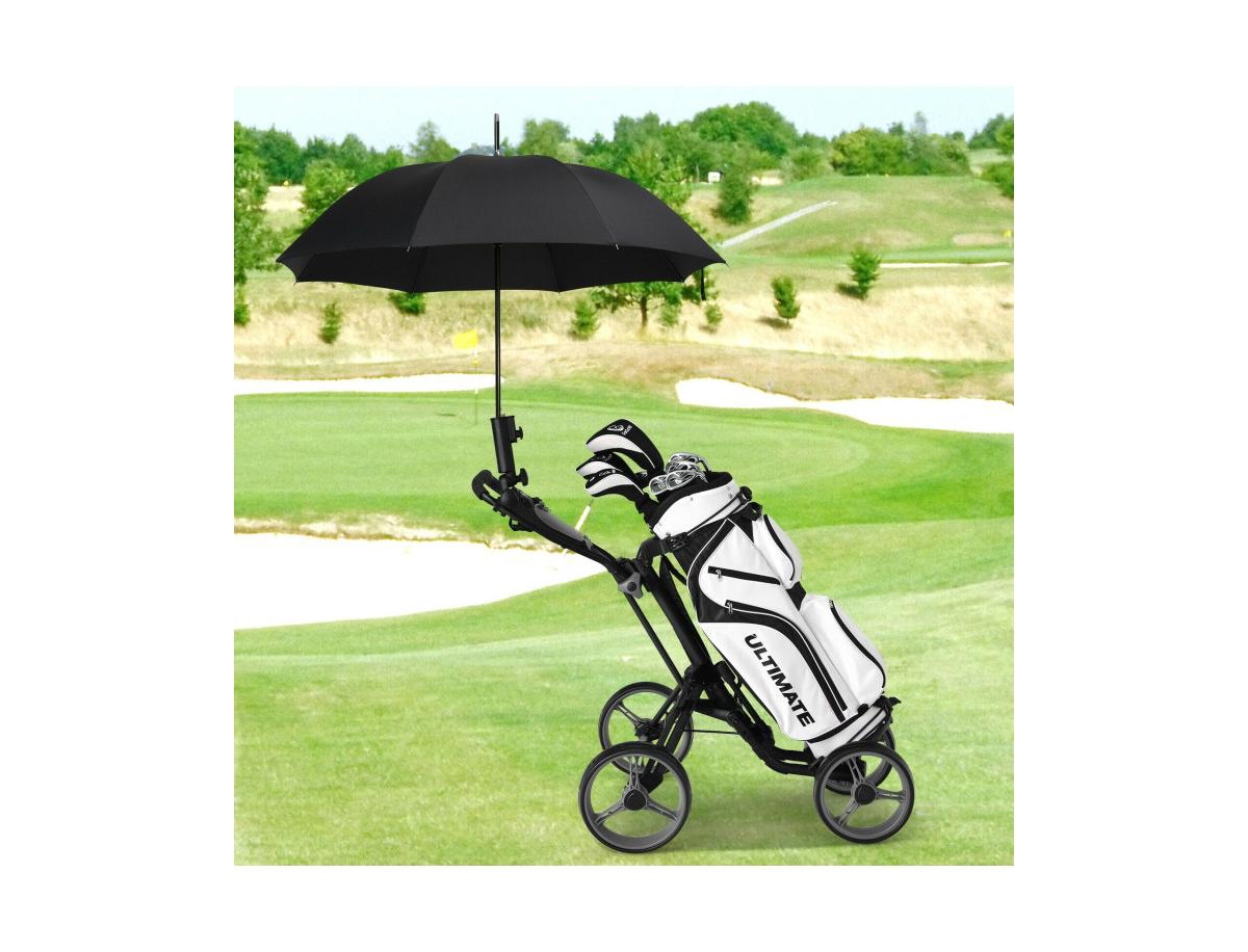Slickblue 4 Wheel Golf Push Cart with Brake Scoreboard Adjustable Handle