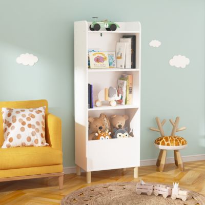 4-Tier Kids Bookcase & Toy Storage Organizer