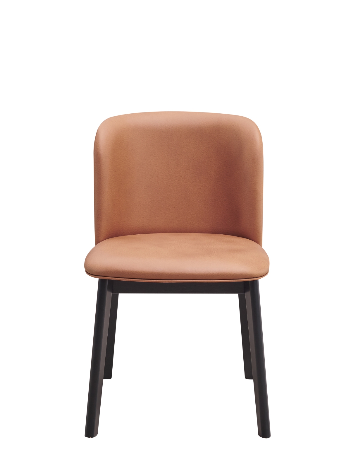 Streamdale Furniture Eliora Side Chair (Set-2),Fabric & Black Finish - Camel
