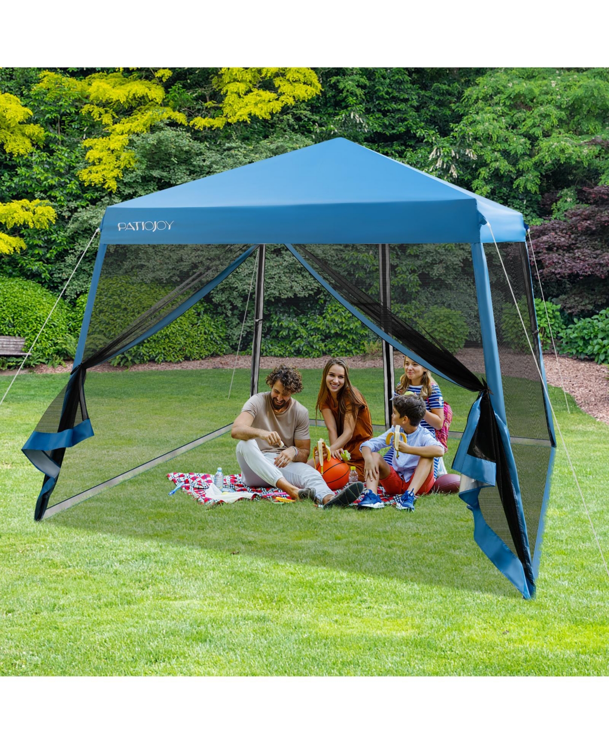 Slickblue x Feet Pop Up Canopy with with Mesh Sidewalls and Roller Bag