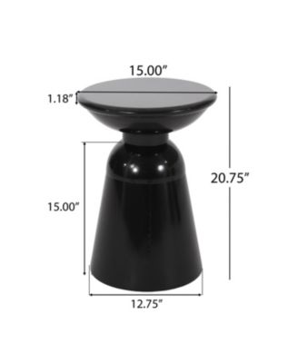 Chic Circular Side Table with Pedestal Base