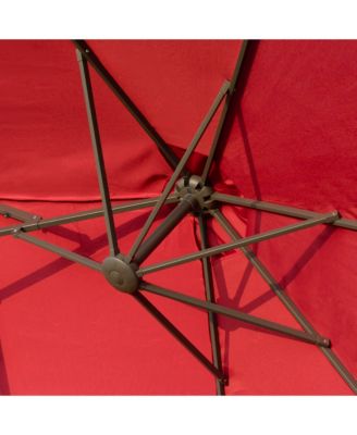 15ft Extra-Large Umbrella with Crank Mechanism for Shade and Protection