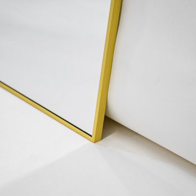 Arched Wall Mounted Mirror 26"x38" in Gold