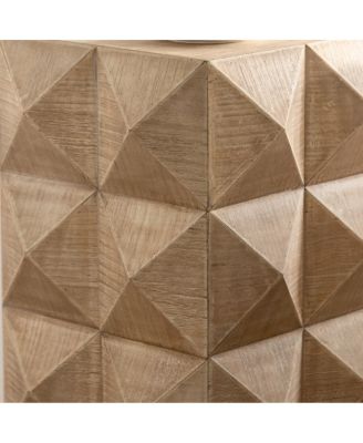 Retro Coffee Table with 3D Embossing (23.62")