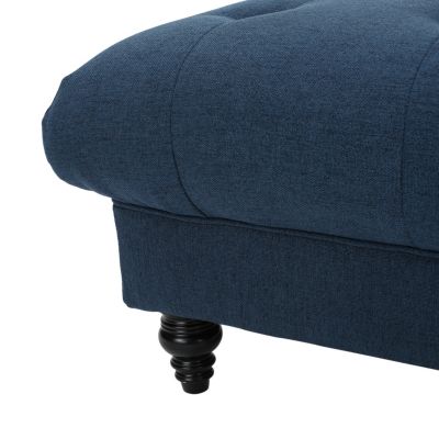 Streamdale Plush and Versatile Velvet Ottoman with Tufted Top