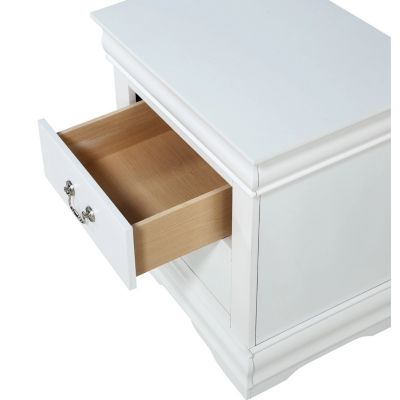 Louis Philip Style Two-Drawer Nightstand with Rich Finish