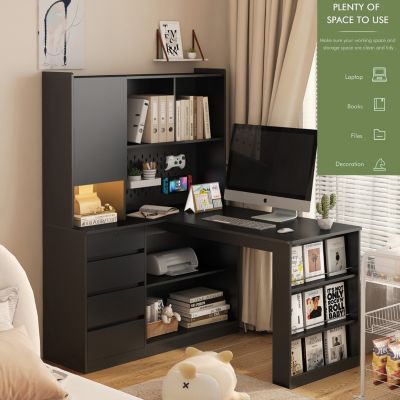 Streamdale L-Shaped Desk with Charging Station