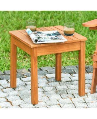 Wooden Square Patio Coffee Bistro Table