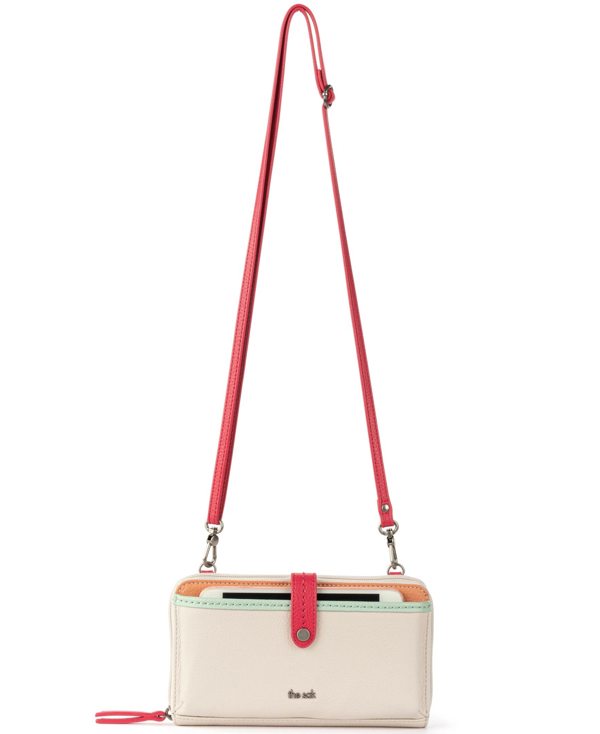 The Sak Women s Iris Leather Convertible Smartphone Crossbody Bag Magenta Smart Closet
