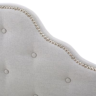 Camelback Button Tufted Headboard with Nailheads