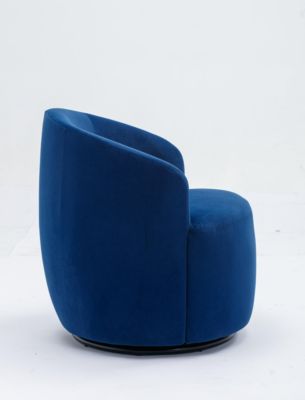 Streamdale Velvet Swivel Barrel Armchair with Metal Ring