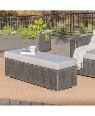 All-Weather Wicker Picnic Bench for Backyard Staycations
