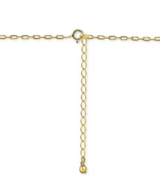 Initial T Pendant Necklace in 18k Gold-Plated Sterling Silver, 16" + 2" extender