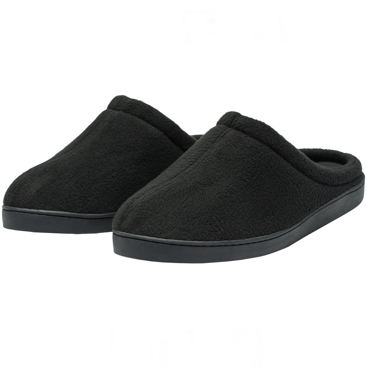 Alpine Swiss Mens Memory Foam Fleece Clog Slippers Wide Warm Slip On House Shoes