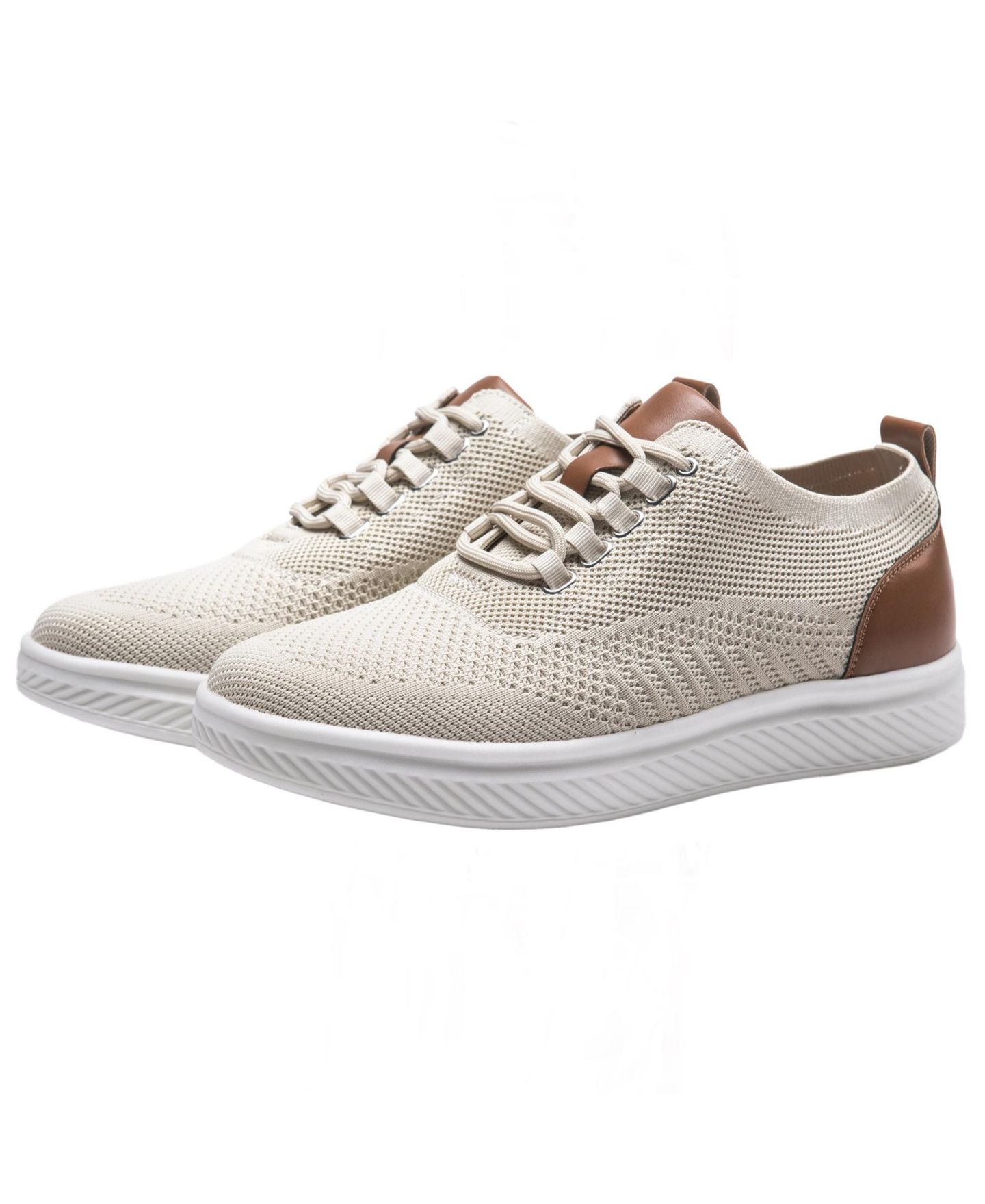 Мужские кроссовки Alpine Swiss Brad Lightweight Dress Sneakers - Breathable Mesh Oxford Shoes for Business Casual and Everyday Comfort with Cushioned Sole, цвет: Бежевый — фото 3