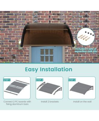 40'' x 40'' Patio Awning Canopy Outdoor Window Door Overhang Rain Snow Protection